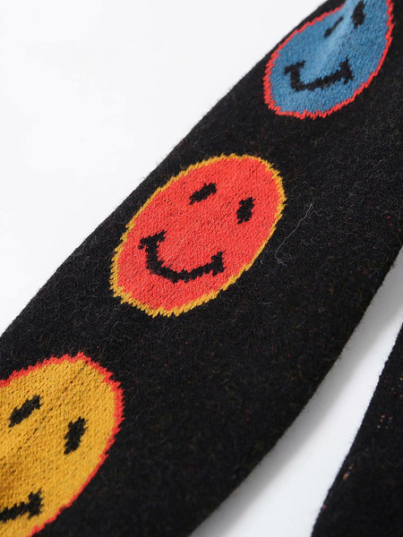 Γυναικείο μακρύ πουλόβερ με πολύχρωμες επιγραφές