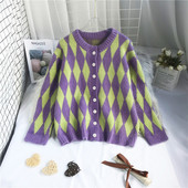 Uue mudeli nööpide ja ümara kaelusega naiste kardigan