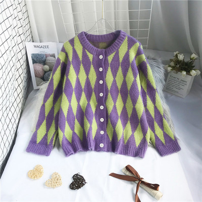 Uue mudeli nööpide ja ümara kaelusega naiste kardigan