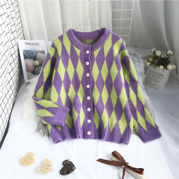 Uue mudeli nööpide ja ümara kaelusega naiste kardigan