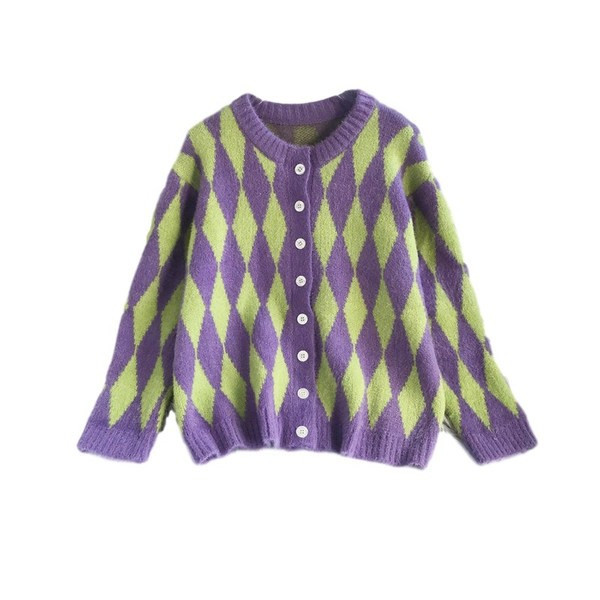 Uue mudeli nööpide ja ümara kaelusega naiste kardigan