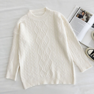 Pehme ümara kaelusega naiste kampsun