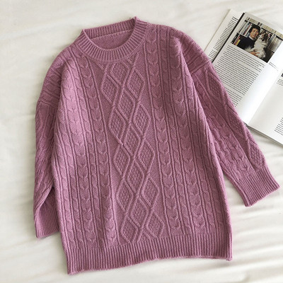 Pehme ümara kaelusega naiste kampsun