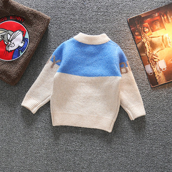 Нов модел детски пуловер с надпис за момчета