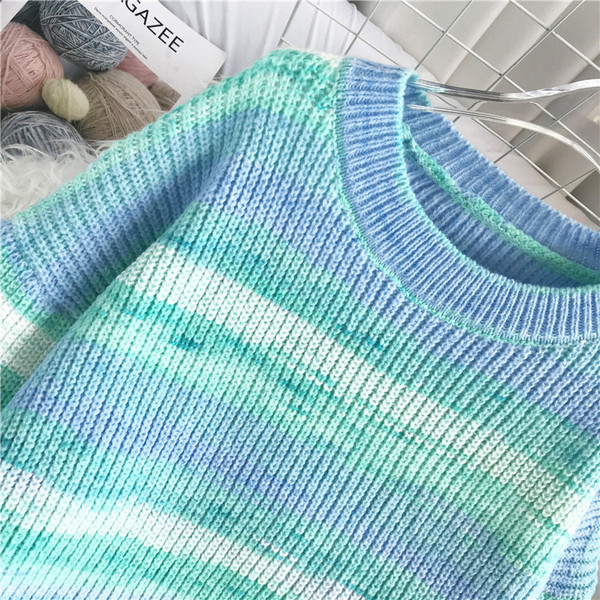 Νέο μοντέλο γυναικείο πουλόβερ με μακριά μανίκια και στρογγυλή λαιμόκοψη