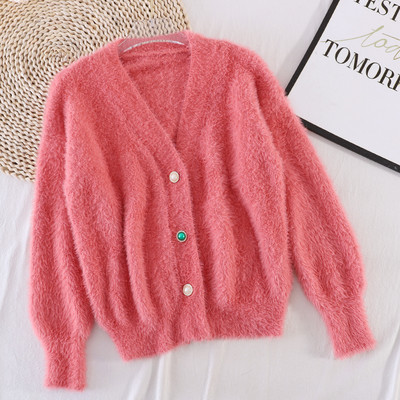 Naiste vabaaja värviliste nööpidega sulevest