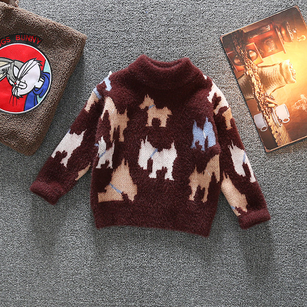 Παιδικό πουλόβερ με χαμηλό γιακά για αγόρια