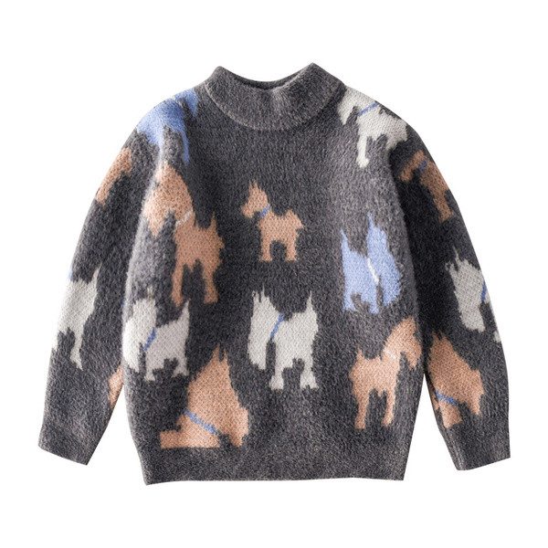 Παιδικό πουλόβερ με χαμηλό γιακά για αγόρια