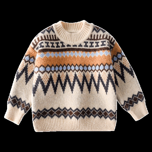 Πολύχρωμο παιδικό μακρυμάνικο πουλόβερ για αγόρια