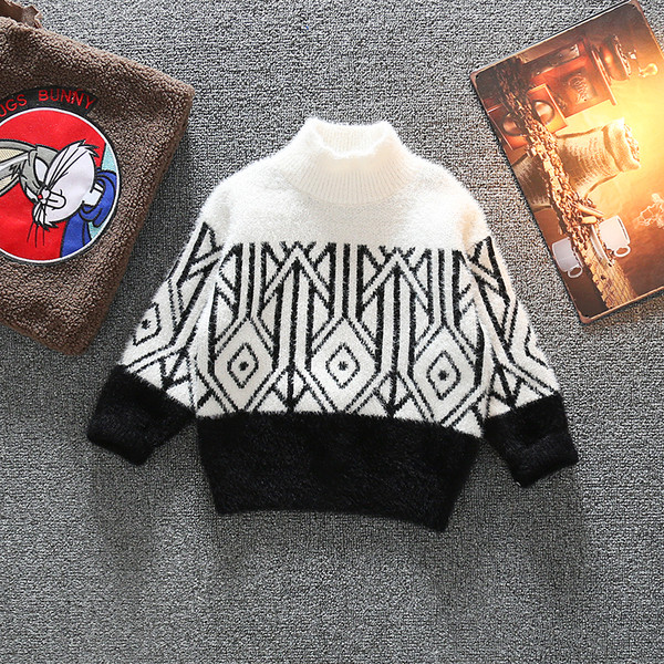 Laste kootud kampsun polo kraega poistele