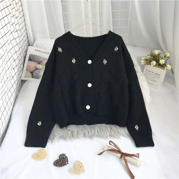 Moodne naiste vest V-kaelusega ja tikandiga