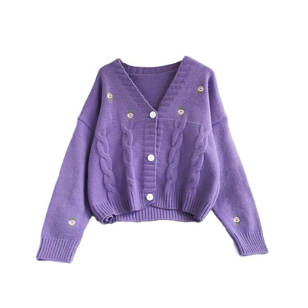 Moodne naiste vest V-kaelusega ja tikandiga