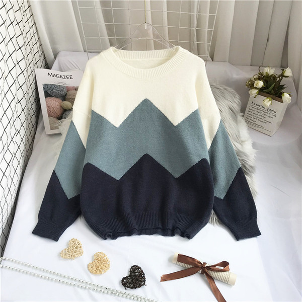 Νέο μοντέλο γυναικείο πουλόβερ με στρογγυλή λαιμόκοψη