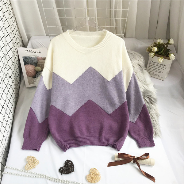 Νέο μοντέλο γυναικείο πουλόβερ με στρογγυλή λαιμόκοψη