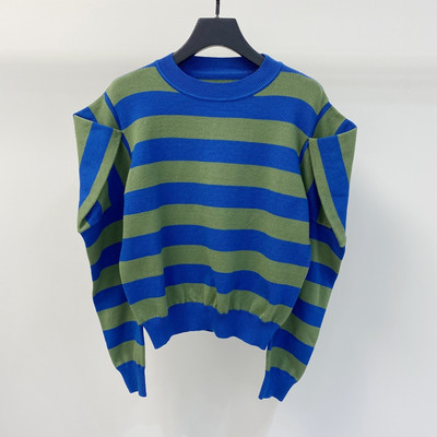 Casual γυναικείο πουλόβερ με οβάλ ντεκολτέ και μακριά μανίκια