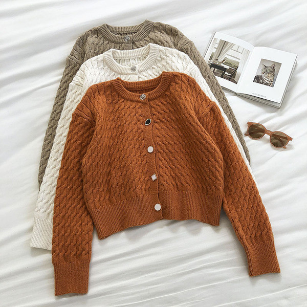 Casual γυναικεία ζακέτα με χρωματιστά κουμπιά