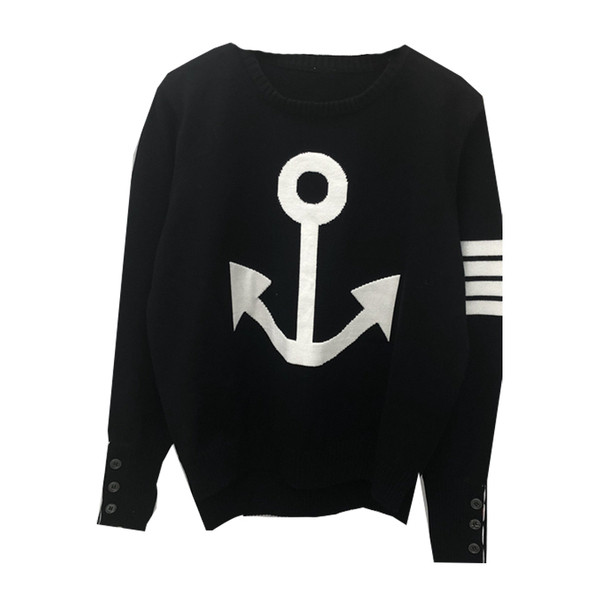 Γυναικείο πουλόβερ σε μαύρο χρώμα με οβάλ ντεκολτέ