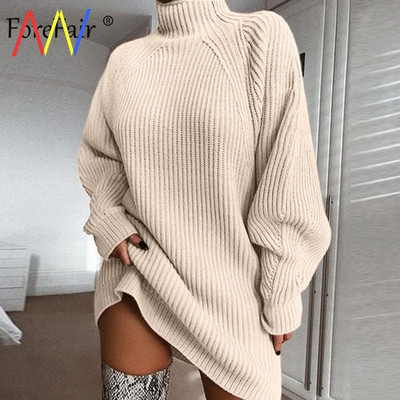 Φαρδύ μοντέλο γυναικείο πουλόβερ με γιακά
