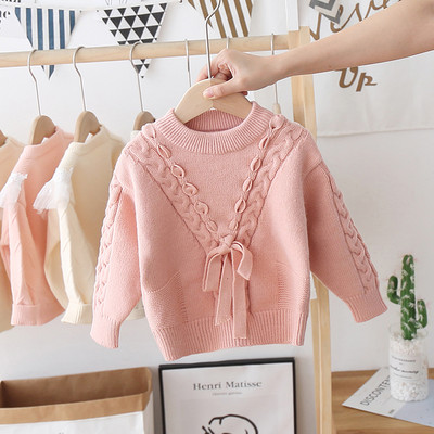 Πουλόβερ μοντέρνο για παιδιά με κορδέλα για κορίτσια