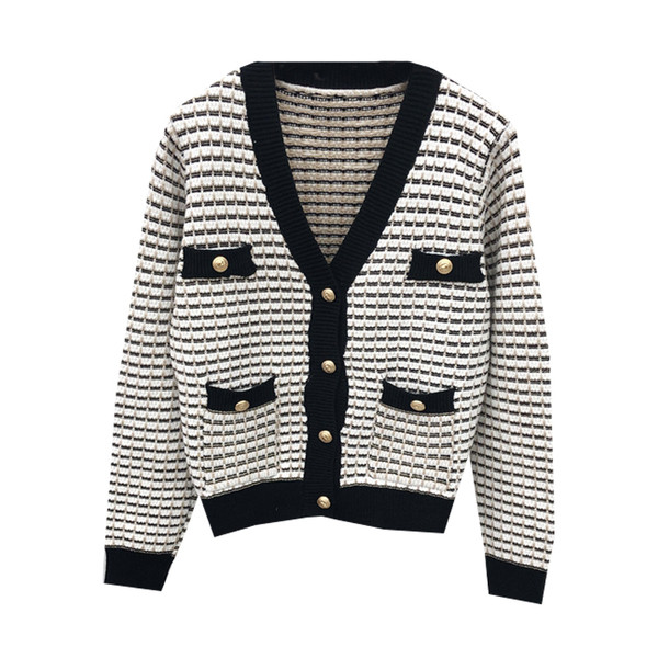 Дамска ежедневна жилетка с шпиц деколте и джобове 