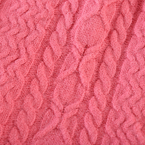 Γυναικείο πουλόβερ με στρογγυλή λαιμόκοψη και μακριά μανίκια