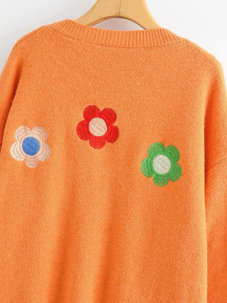 Μακρύ πουλόβερ με κορδόνια και μοτίβο