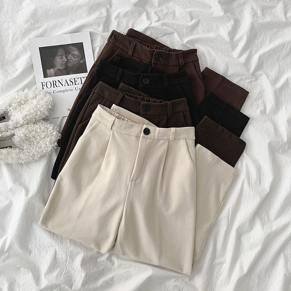 Moodsad kõrge vöökohaga naiste sirged püksid