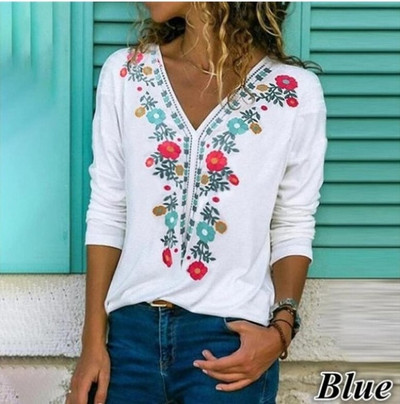 Ежедневна блуза с 3/4 ръкав - различни апликации