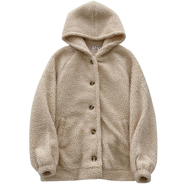 Naiste kapuutsiga ja nööpidega sulejope