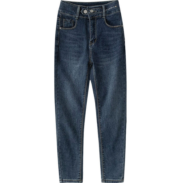 Uus mudel nööpide ja taskutega naiste teksapüksid