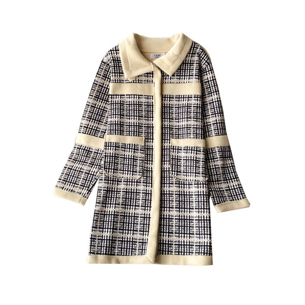 Moderns sieviešu garš mētelis ar kabatām