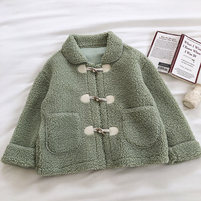 Актуално дамско палто с копчета и джобове