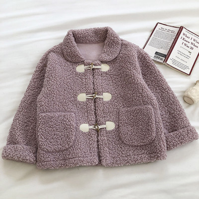 Актуално дамско палто с копчета и джобове