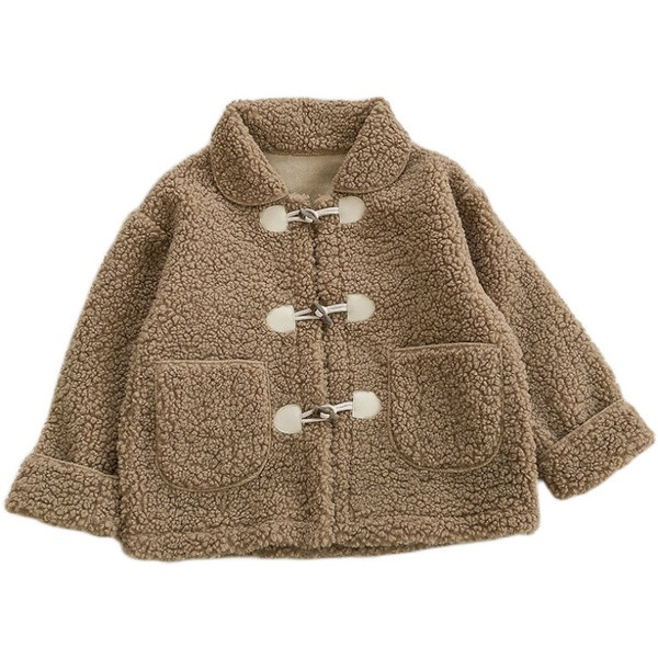 Актуално дамско палто с копчета и джобове