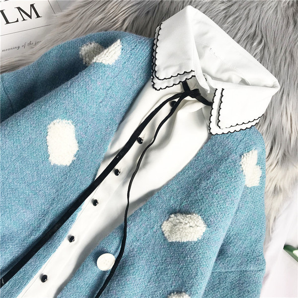 Uus mudel naiste südametega kardigan - lai mudel