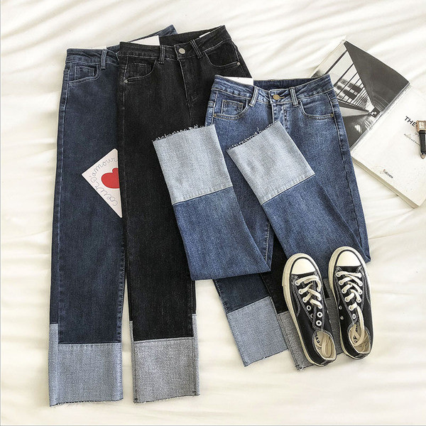 Дамски дънки ретро стил с виоска талия