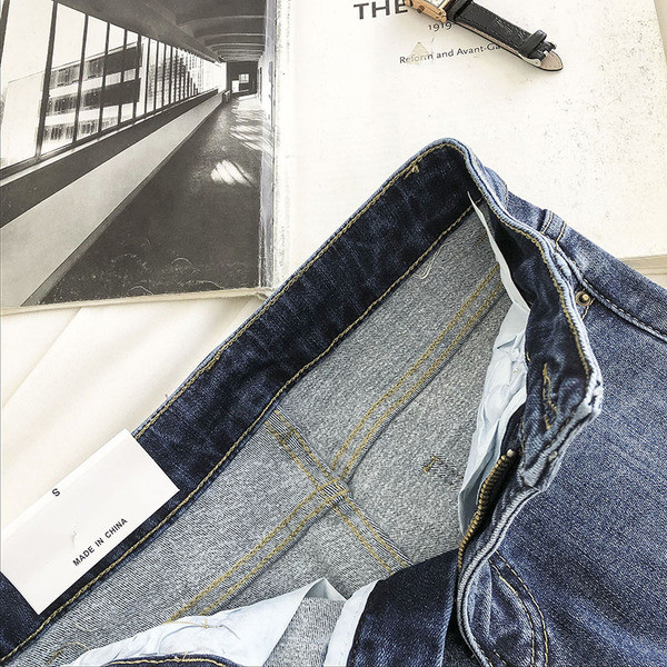 Дамски дънки ретро стил с виоска талия