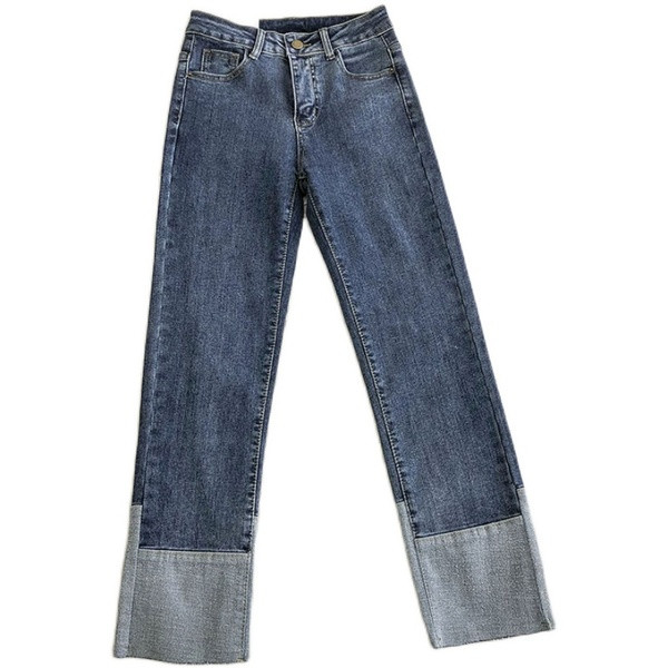 Дамски дънки ретро стил с виоска талия