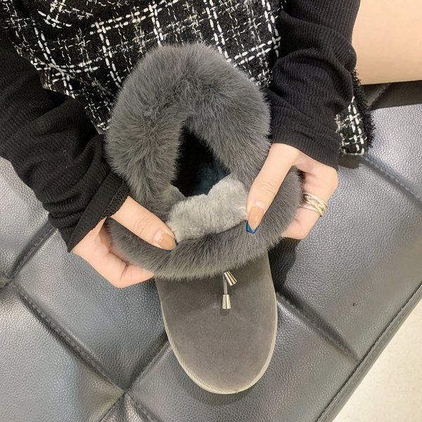 Casual γυναικείες μπότες με ζεστή επένδυση και κέντημα