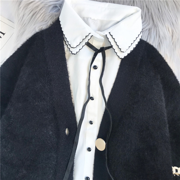 Γυναικεία μοντέρνα καθημερινή ζακέτα νέο μοντέλο με τούλι και λαιμόκοψη