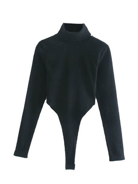 Дамско боди с поло яка и изрязани части