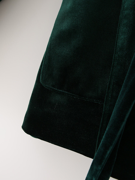 Модерно ежедневно сако от плюшено кадифе с колан