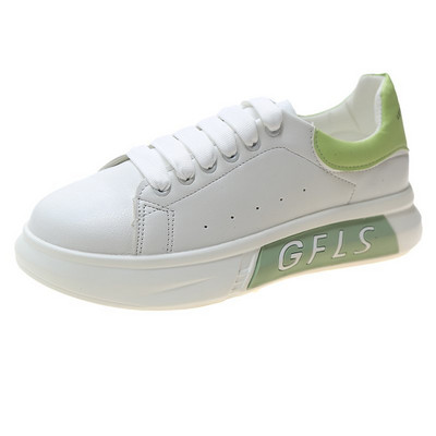 Ежедневни дамски кецове в три цвята с равна подметка и връзки