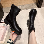 Kareda talla ja lukuga naiste saapad - musta värvi