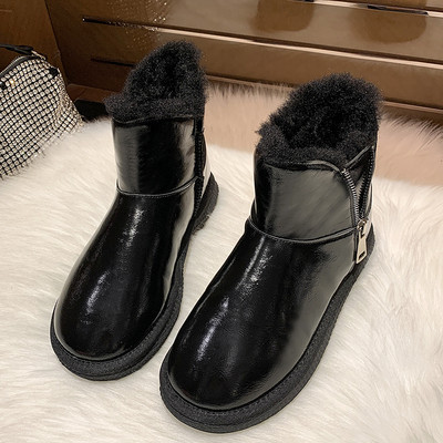 Дамски ежедневни боти с равна подметка и цип