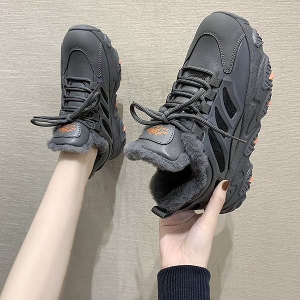 Γυναικεία casual αθλητικά παπούτσια με ζεστή φόδρα και κορδόνια