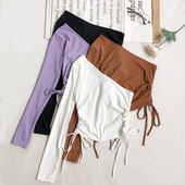 Novi model ženske bluze sa vezicama i jednim rukavom