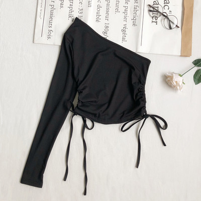 Novi model ženske bluze sa vezicama i jednim rukavom