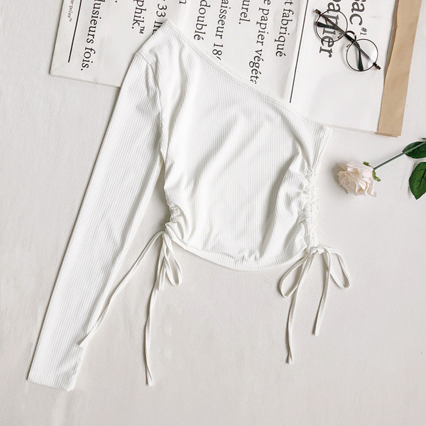 Novi model ženske bluze sa vezicama i jednim rukavom