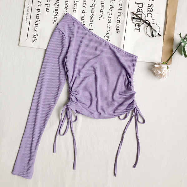 Novi model ženske bluze sa vezicama i jednim rukavom